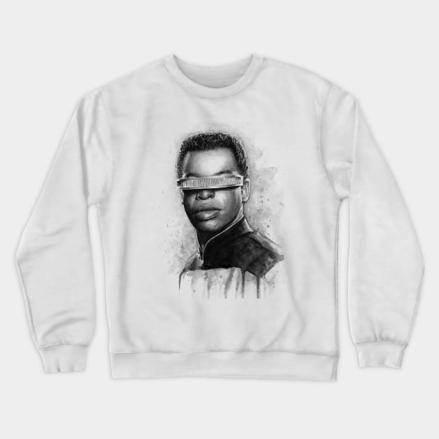 Geordi La Forge Crewneck Sweatshirt by Olechka